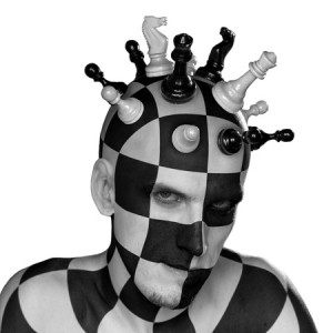 Strategy represented by chess body art